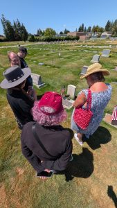 Jon Hart gives a tour of Memory Gardens for some fellow Odd Fellows on 5/26/25